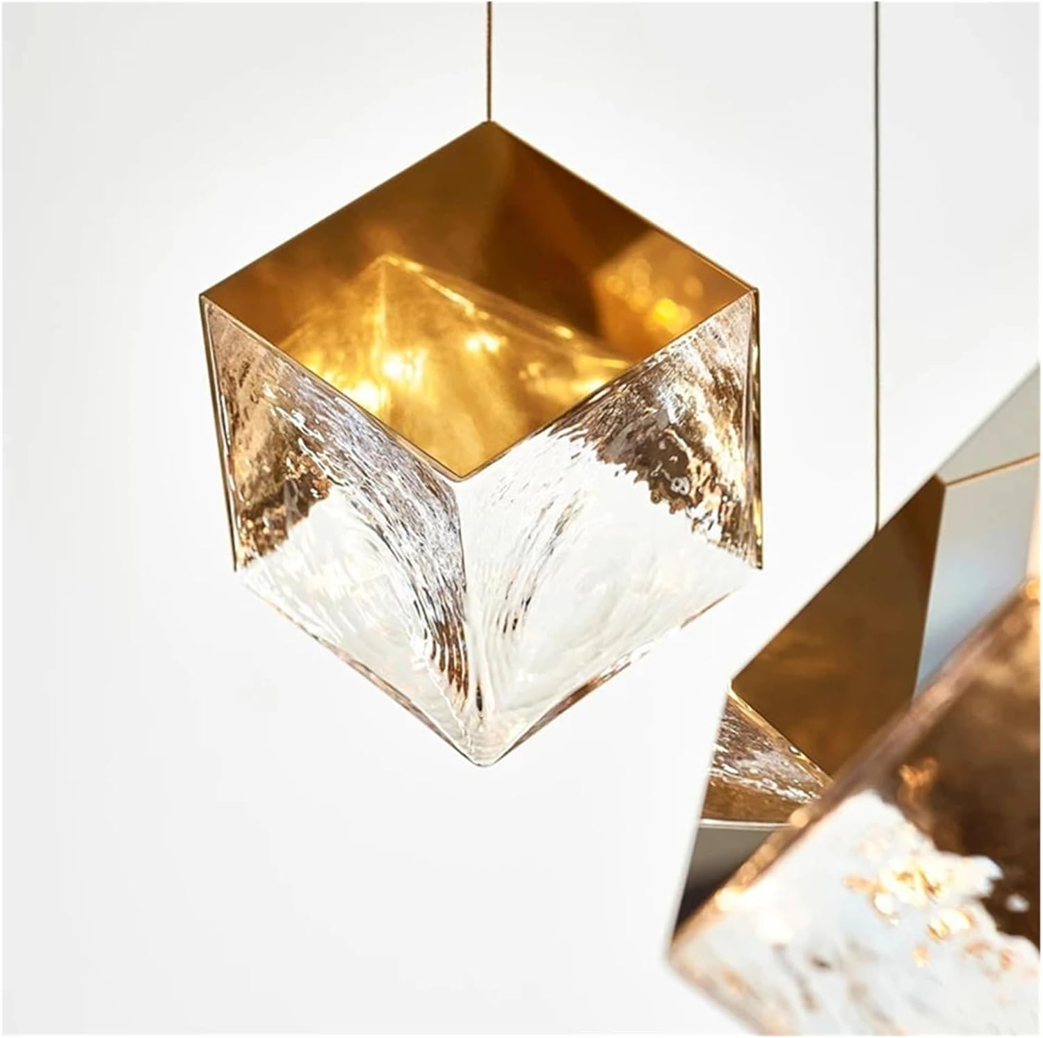 Modern G4 Led 26 Light Chandelier Glass Ice Cube Light Kitchen Living Room Ceiling Lighting Room