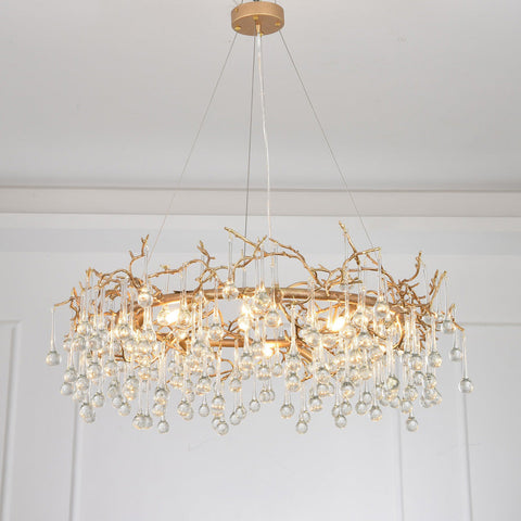 Avril Round Small Water Drop Chandelier