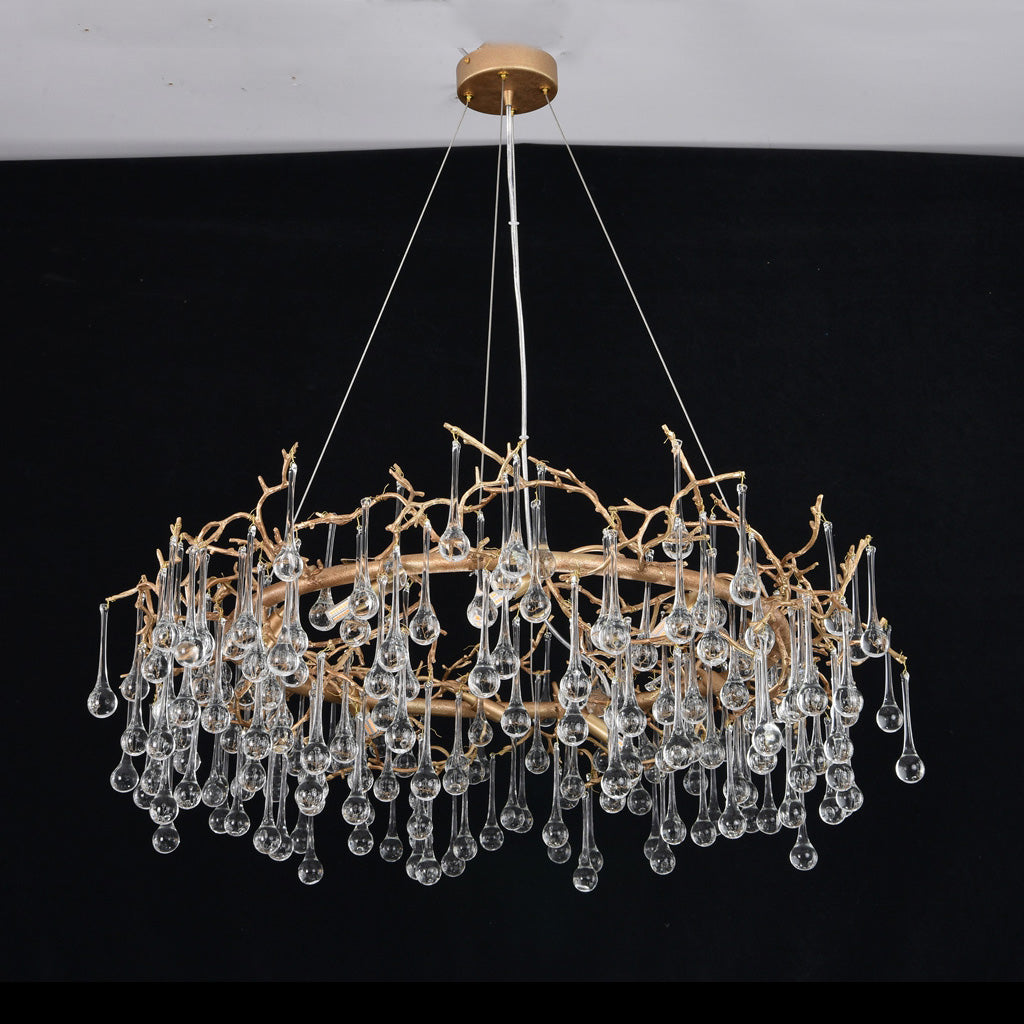 Avril Round Small Water Drop Chandelier