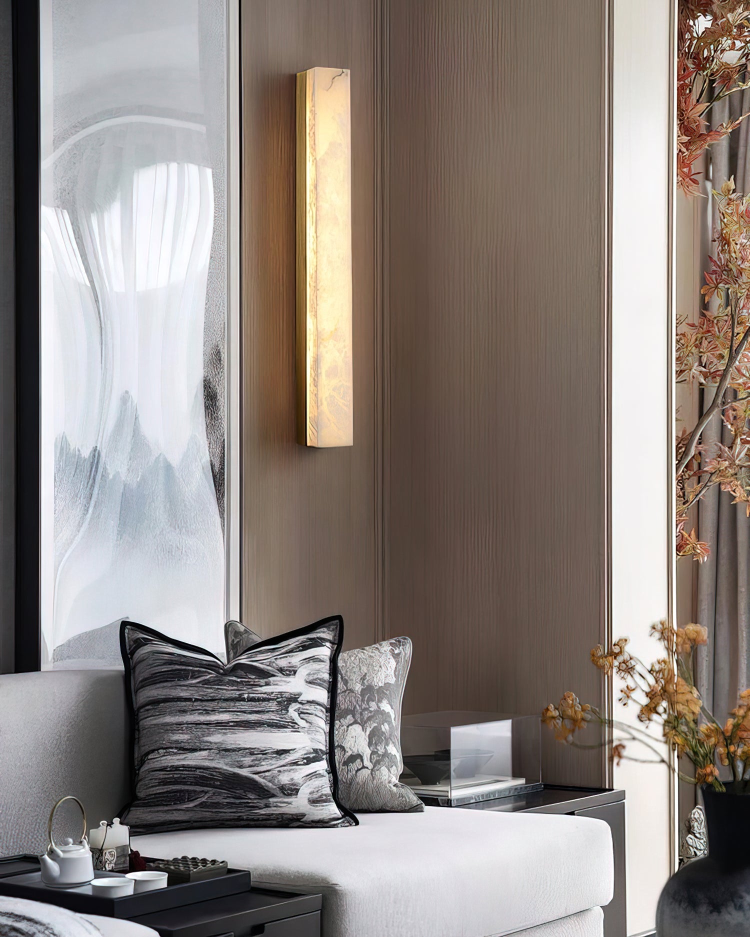Geometric Alabaster Wall Lamp