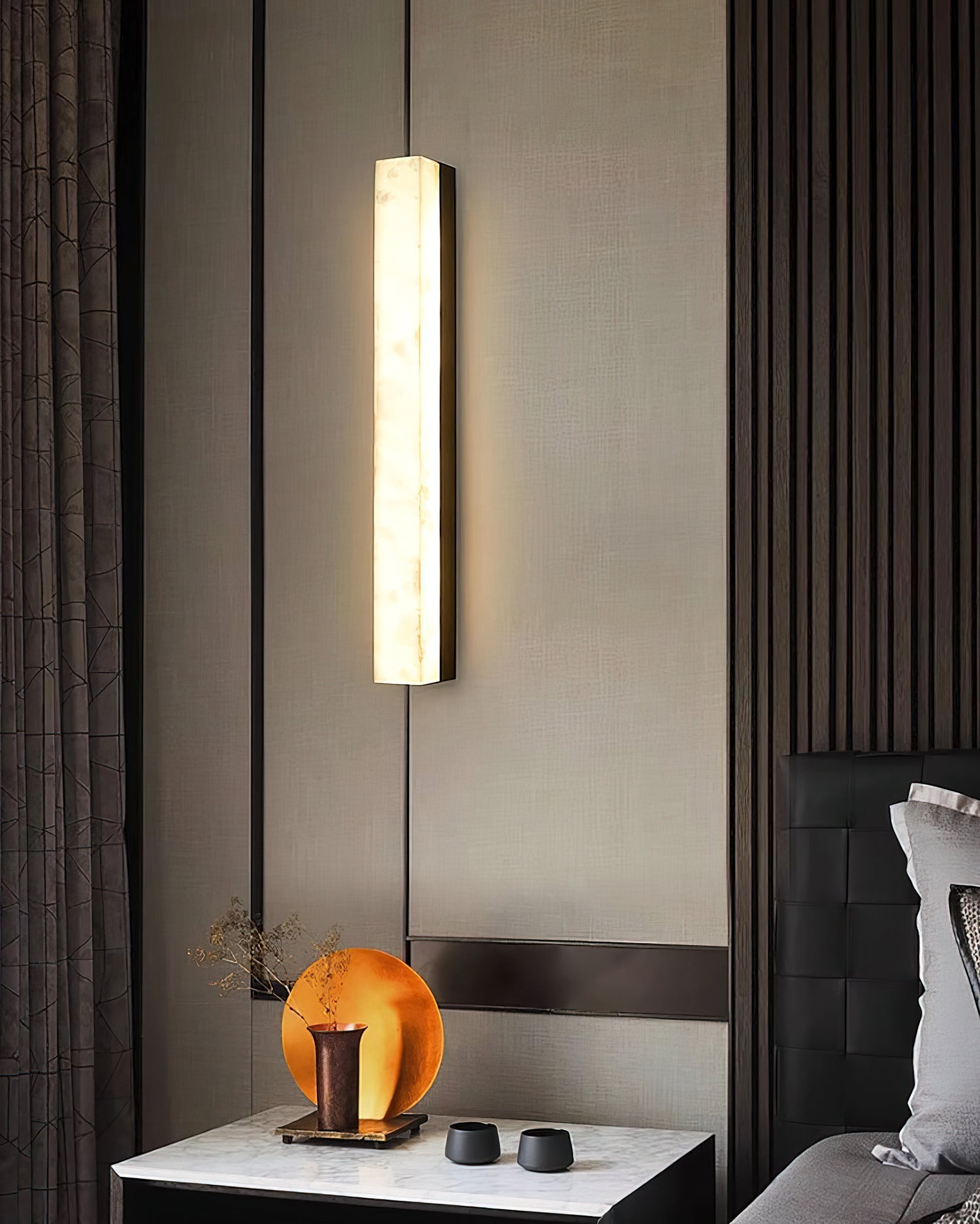 Geometric Alabaster Wall Lamp