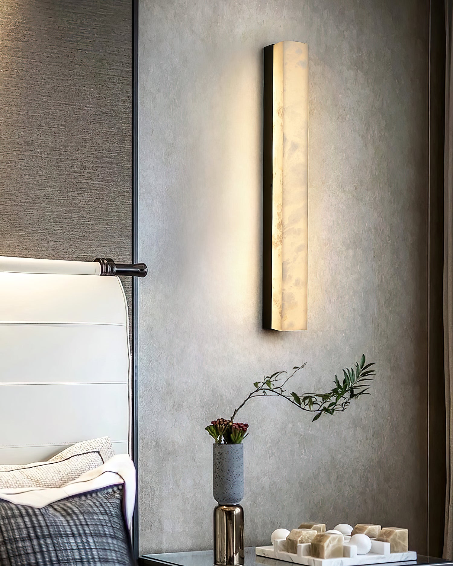 Geometric Alabaster Wall Lamp