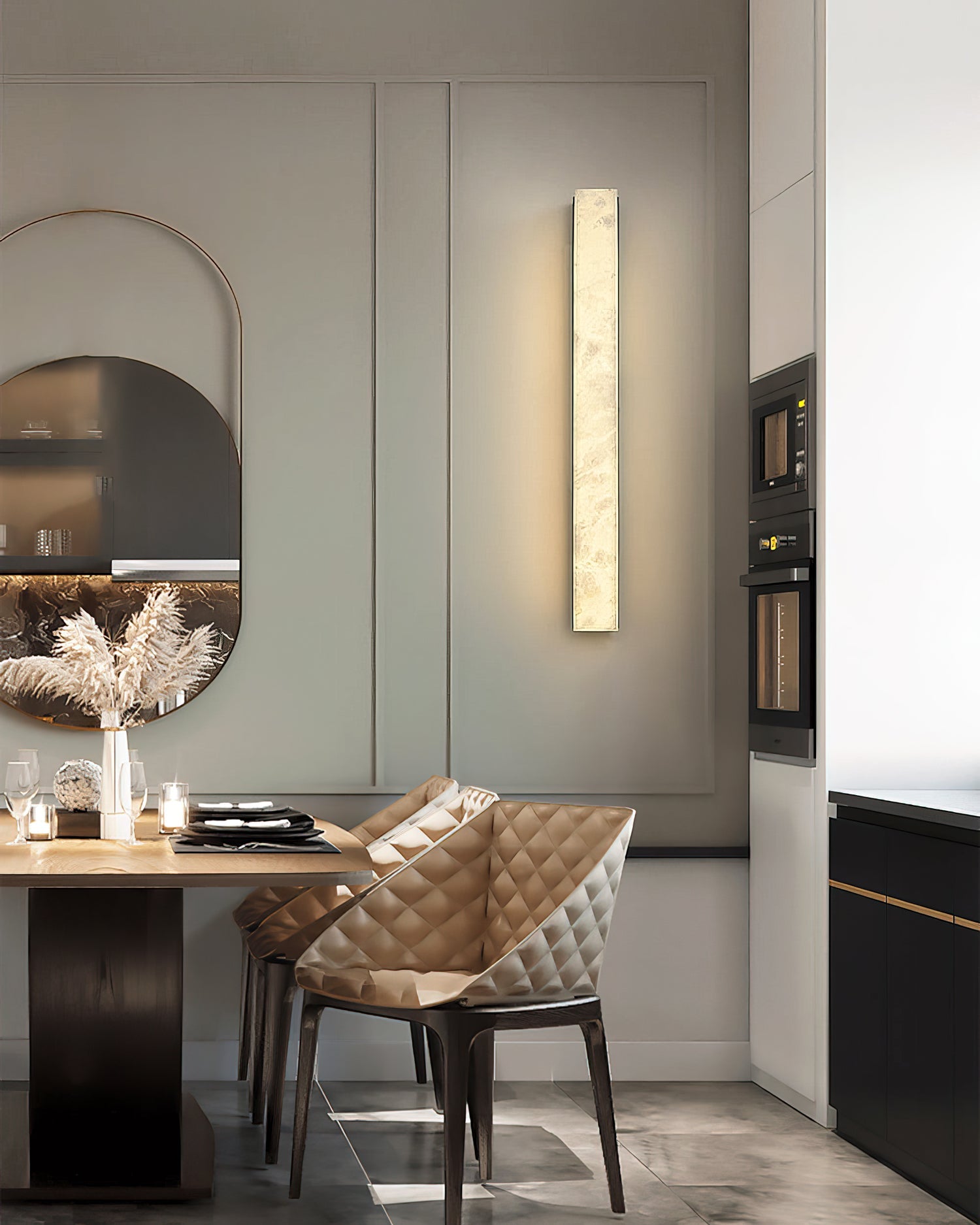 Geometric Alabaster Wall Lamp