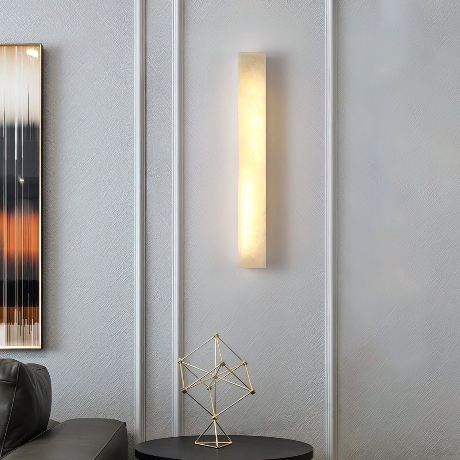 Geometric Alabaster Wall Lamp