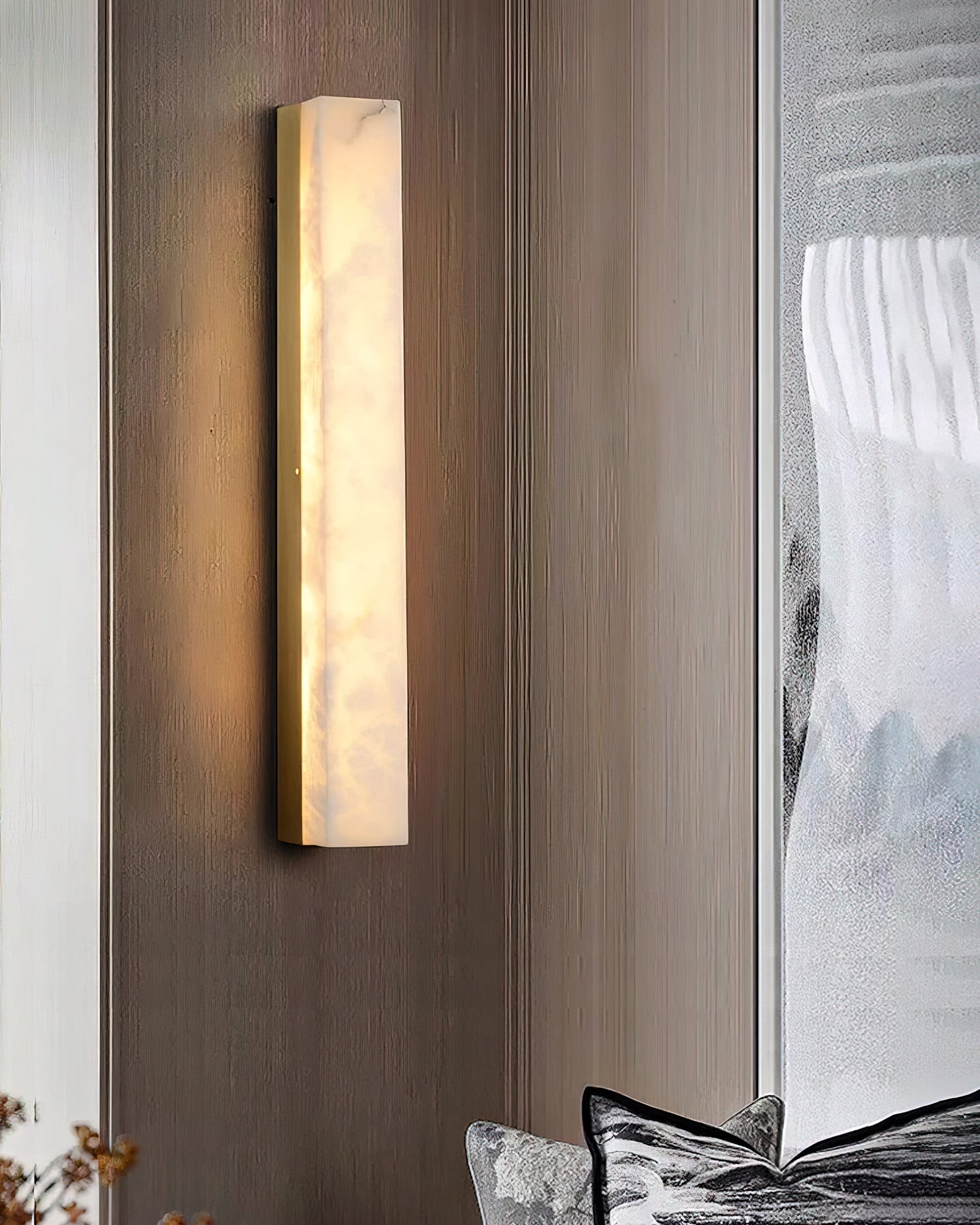 Geometric Alabaster Wall Lamp