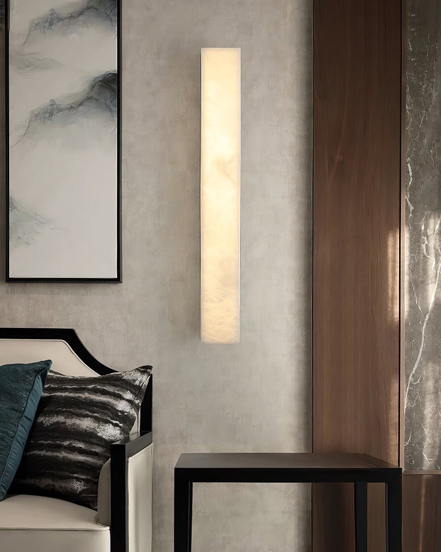 Geometric Alabaster Wall Lamp