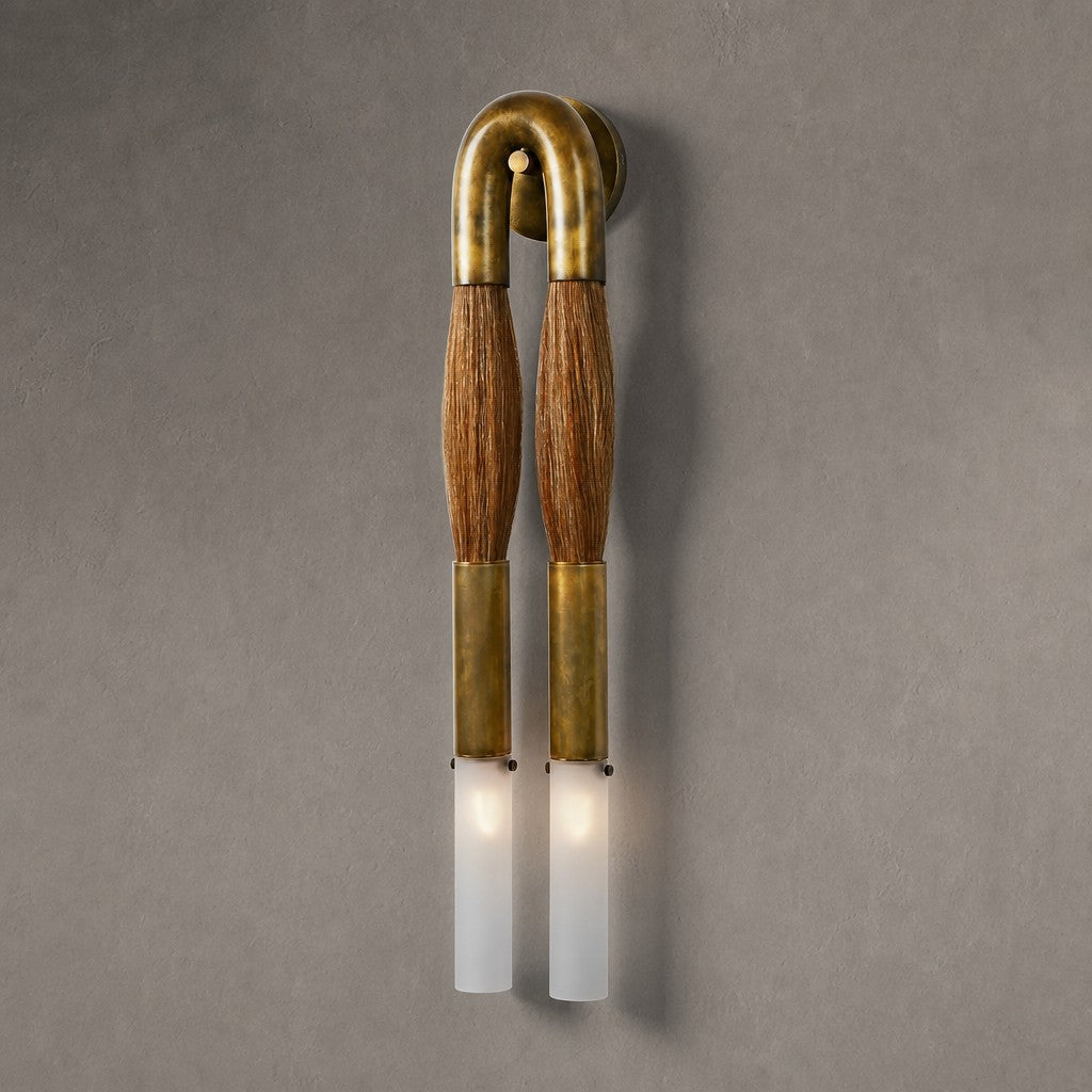 Double Head Antonia Horsehair Sconce
