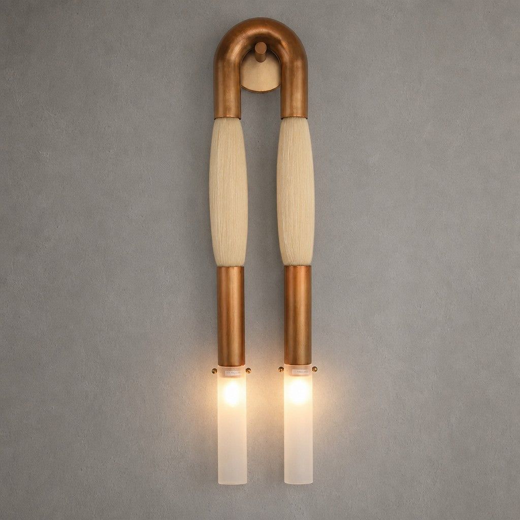 Double Head Antonia Horsehair Sconce