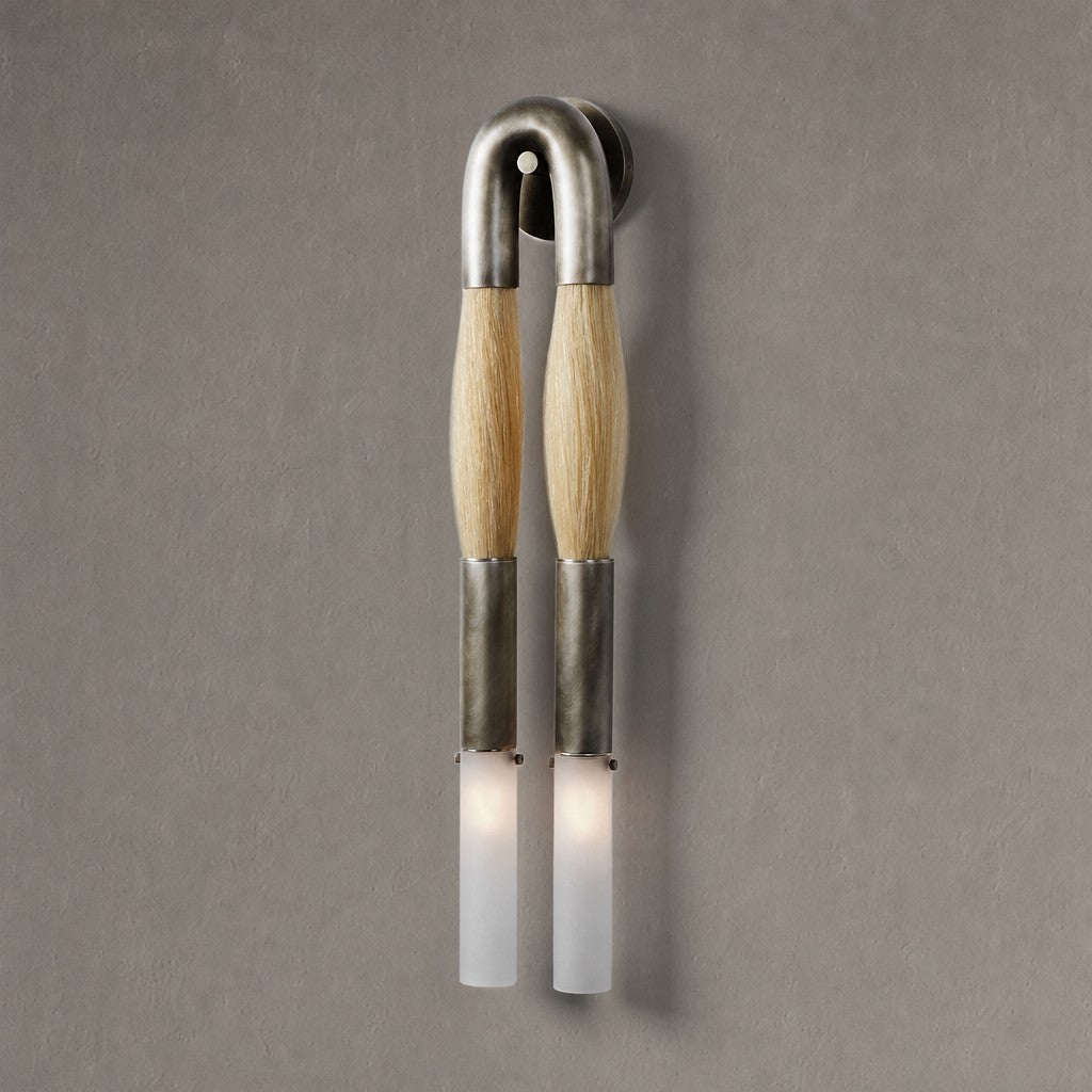 Double Head Antonia Horsehair Sconce