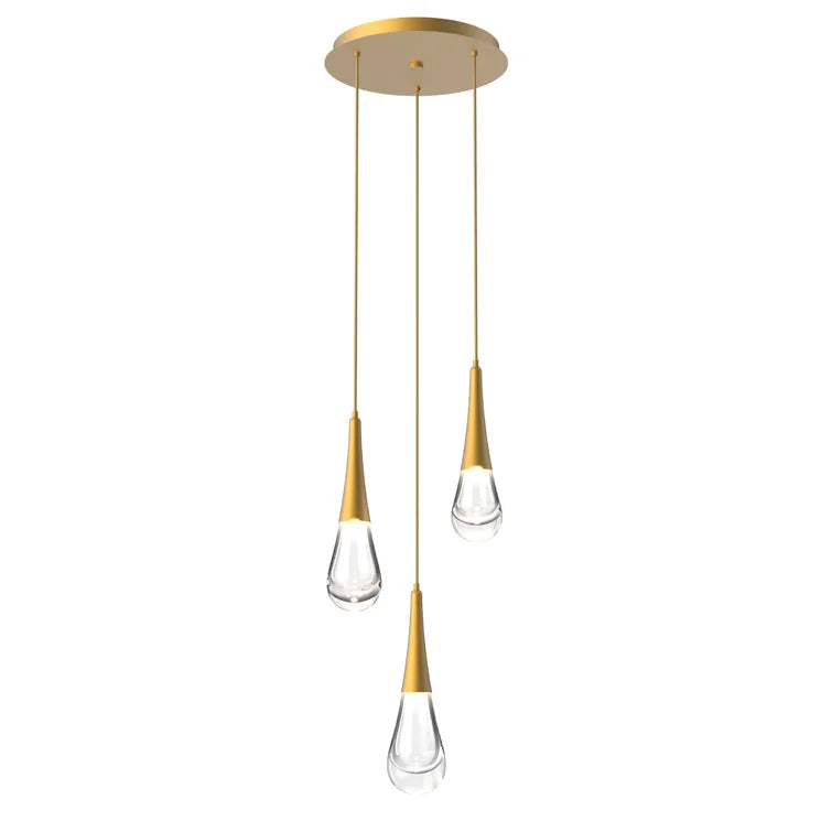 Rain 3-Light Pendant For Bathroom Bedroom Kitchen Island