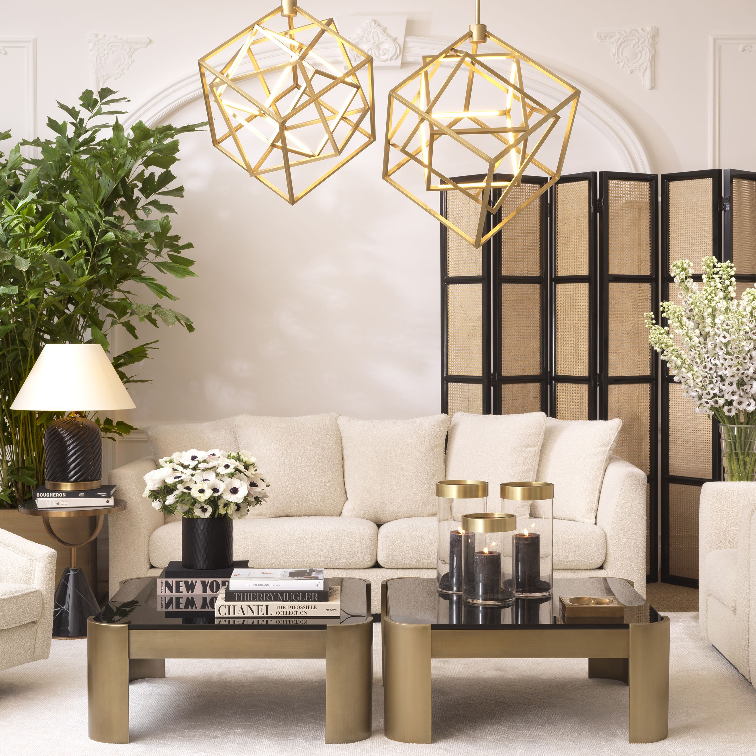 Fusion Modern Brass Chandelier - Brass - Eichholtz