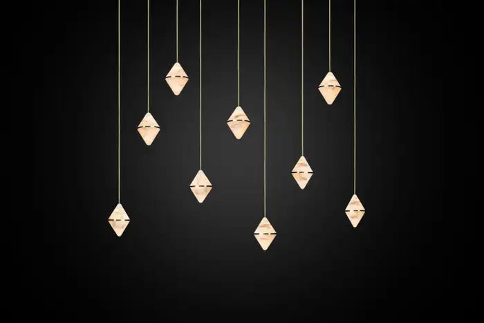 Gem Rectangular Alabaster Chandelier 9