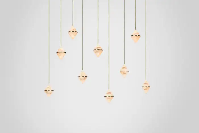 Gem Rectangular Alabaster Chandelier 9