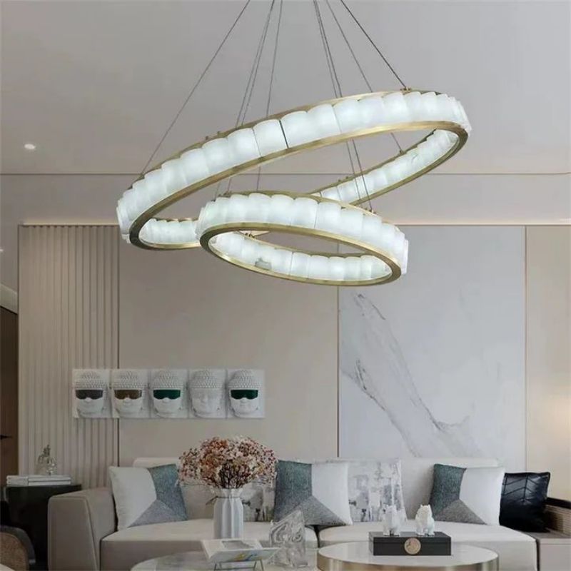 Alabaster Ring Chandelier