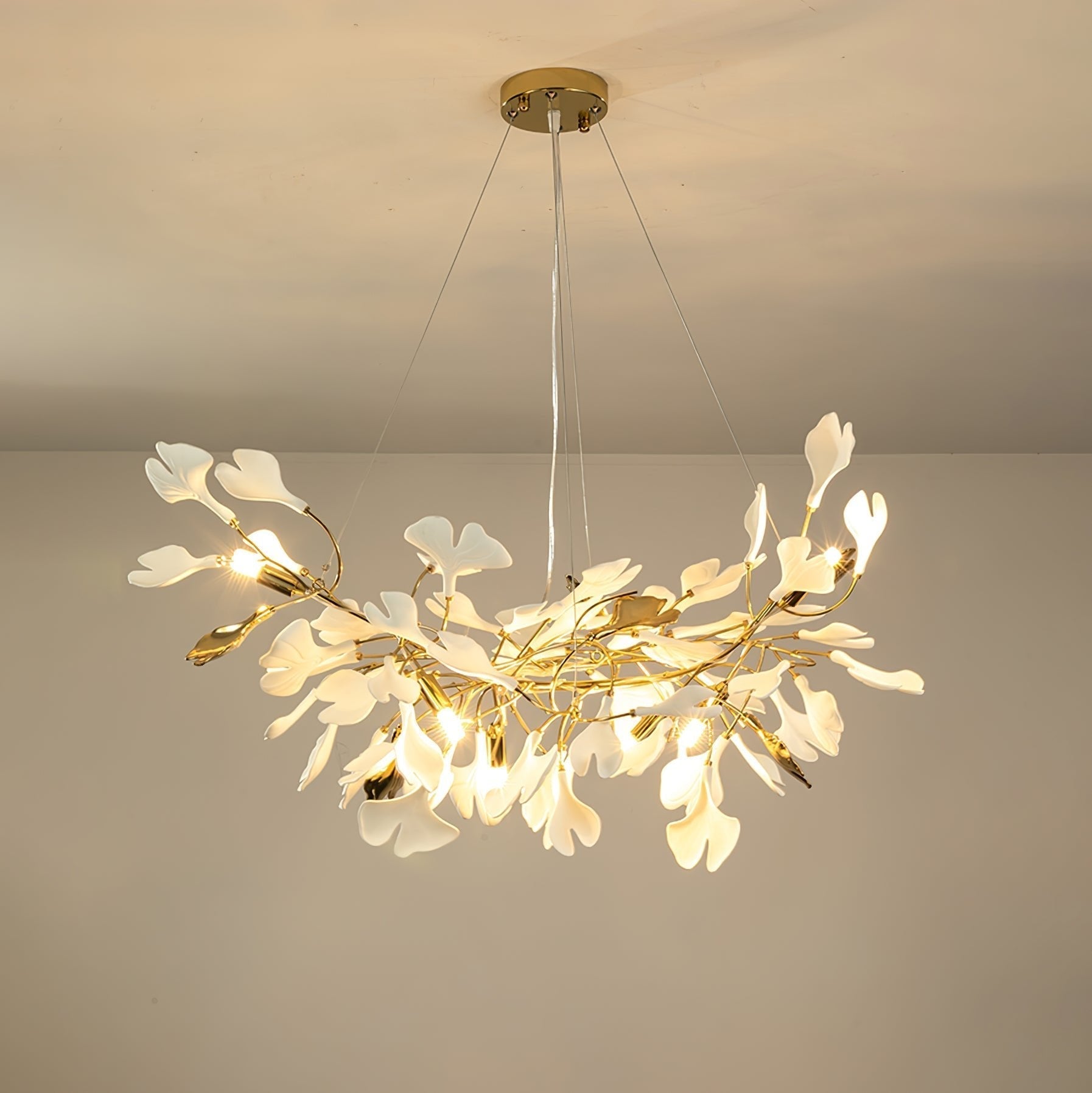 Gingko Ceramic Branch Chandelier Z