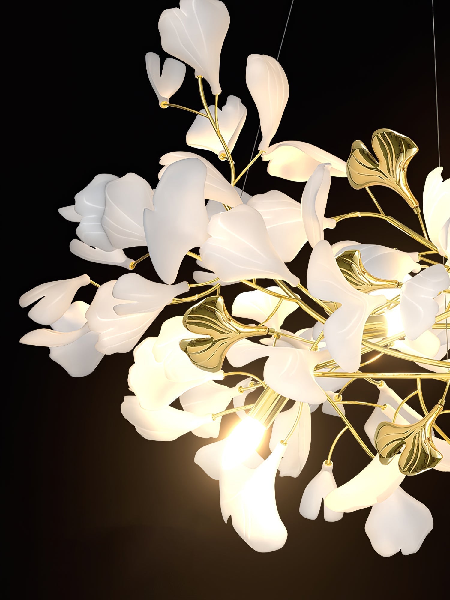 Gingko Ceramic Branch Chandelier Z