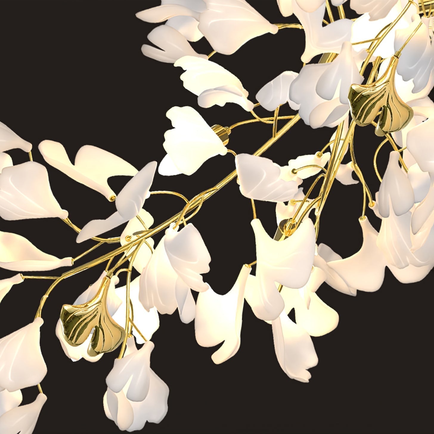 Gingko Ceramic Branch Chandelier Z
