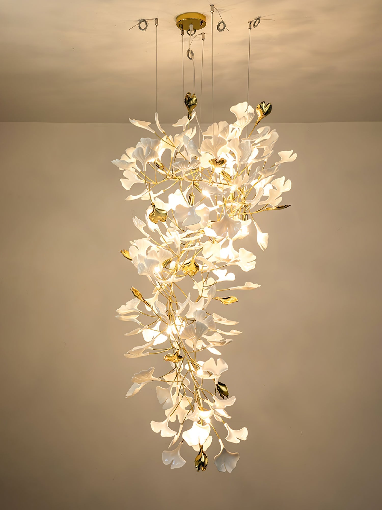 Gingko Ceramic Branch Chandelier Z