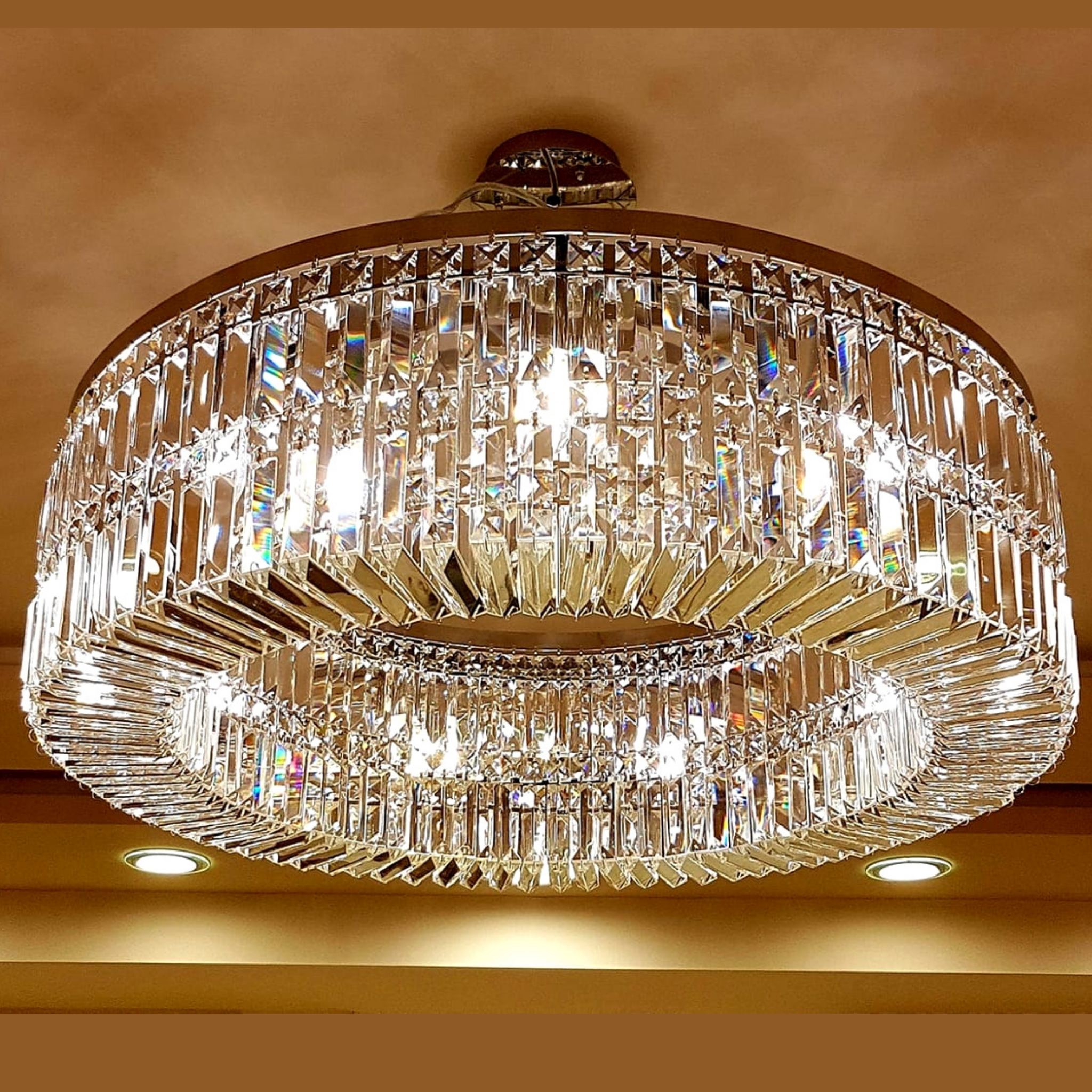 Glitter Ring Modern Glass Chandelier - Luchiante