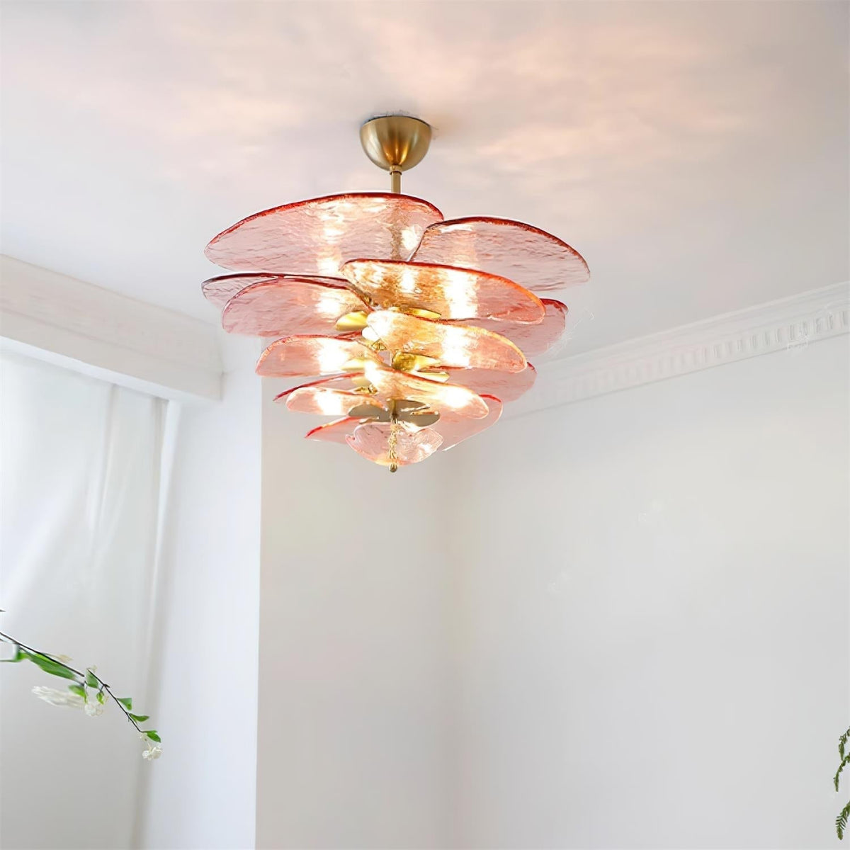 Petal Layered Murano Glass Chandelier