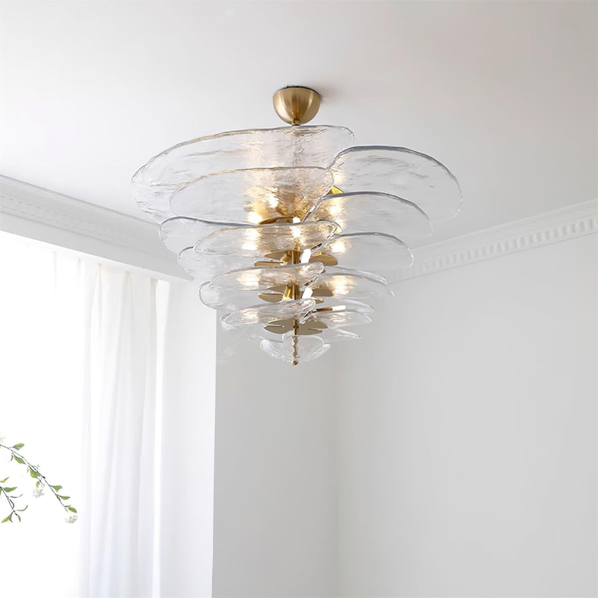 Petal Layered Murano Glass Chandelier