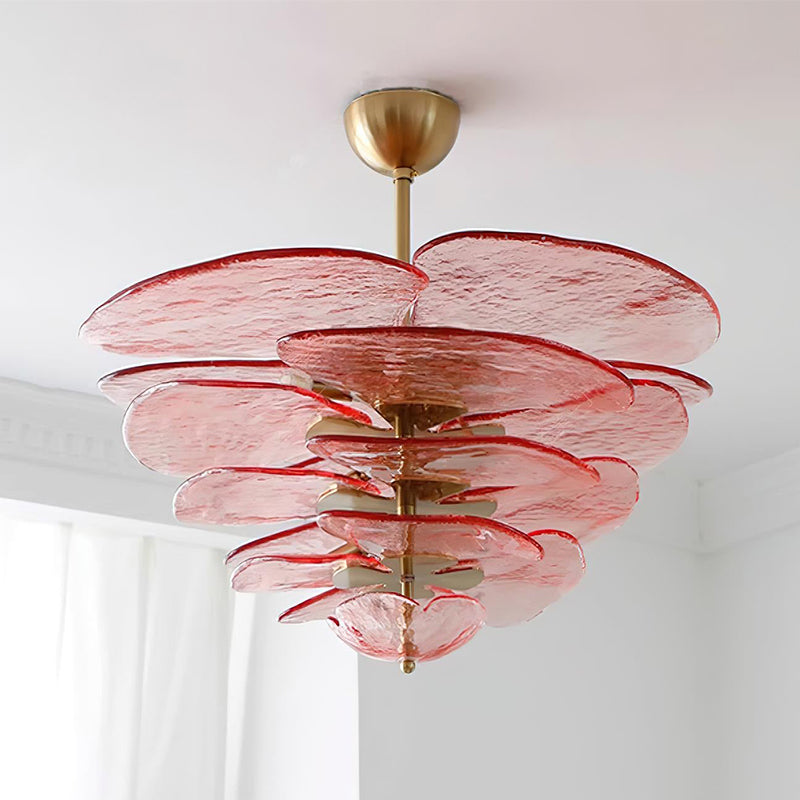 Petal Layered Murano Glass Chandelier
