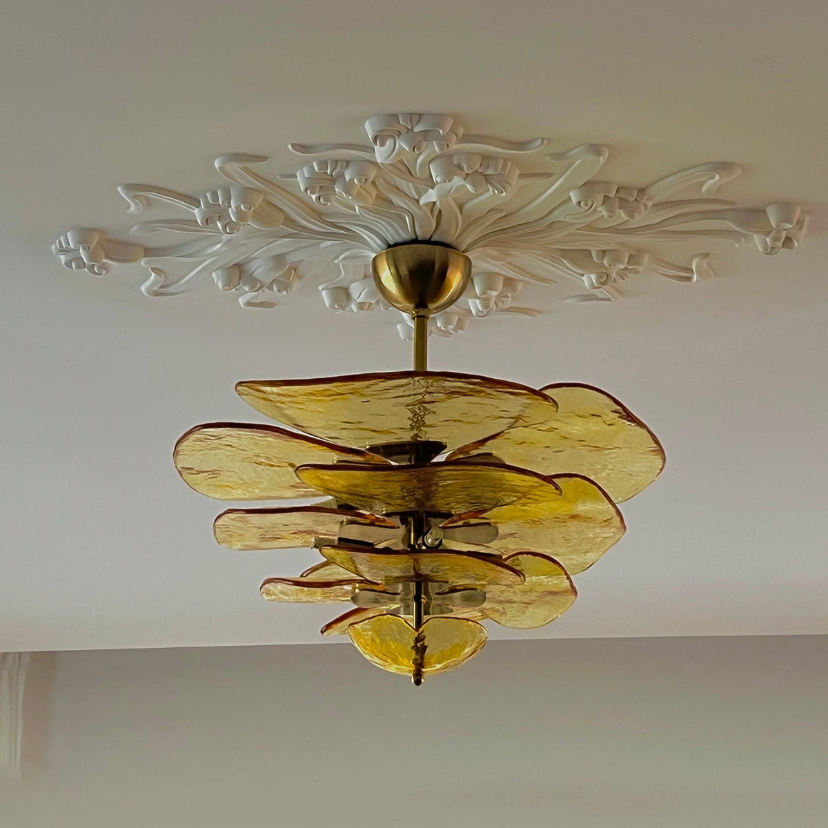 Petal Layered Murano Glass Chandelier