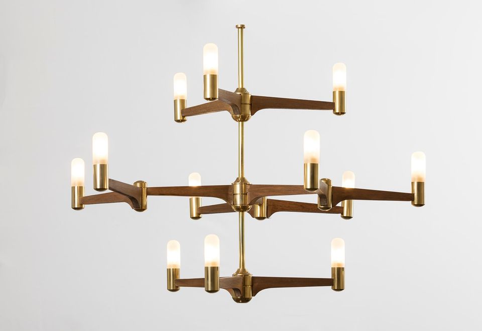 Guinevere 12 Light Modern Brass Chandelier