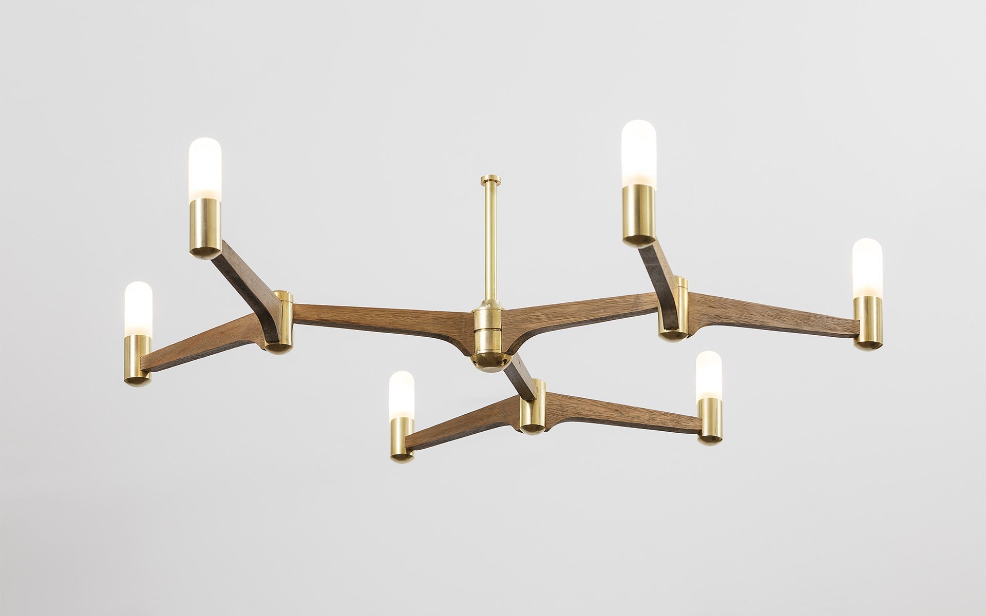 Guinevere 6 Light Modern Brass Chandelier