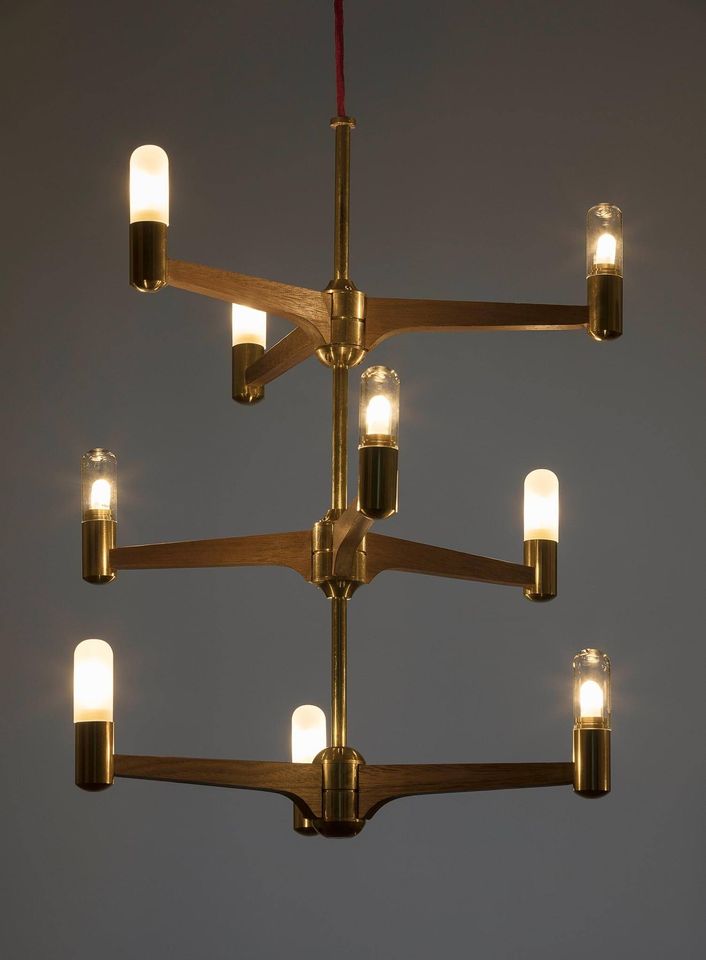 Guinevere 9 Light Modern Brass Chandelier - Joe Scog