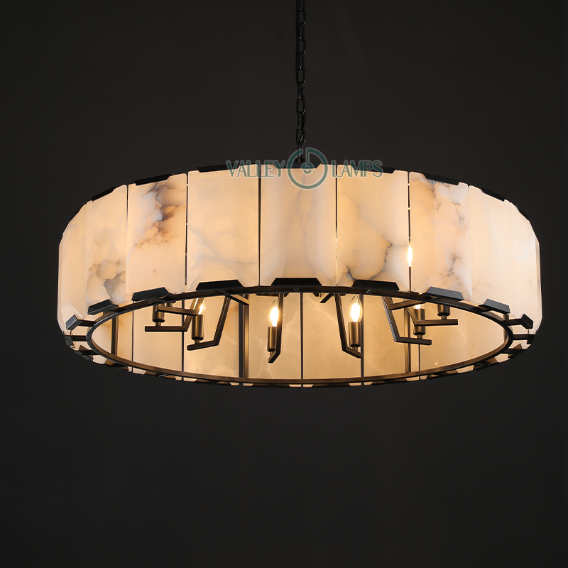 Hartley Calcite Round Chandelier D 43"