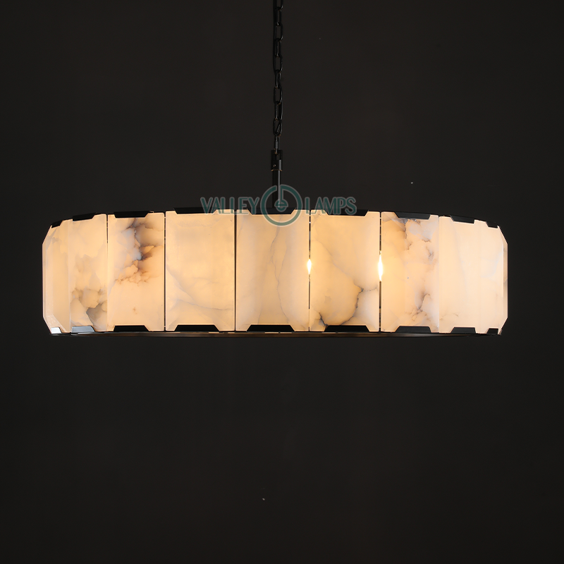 Hartley Calcite Round Chandelier D 43"