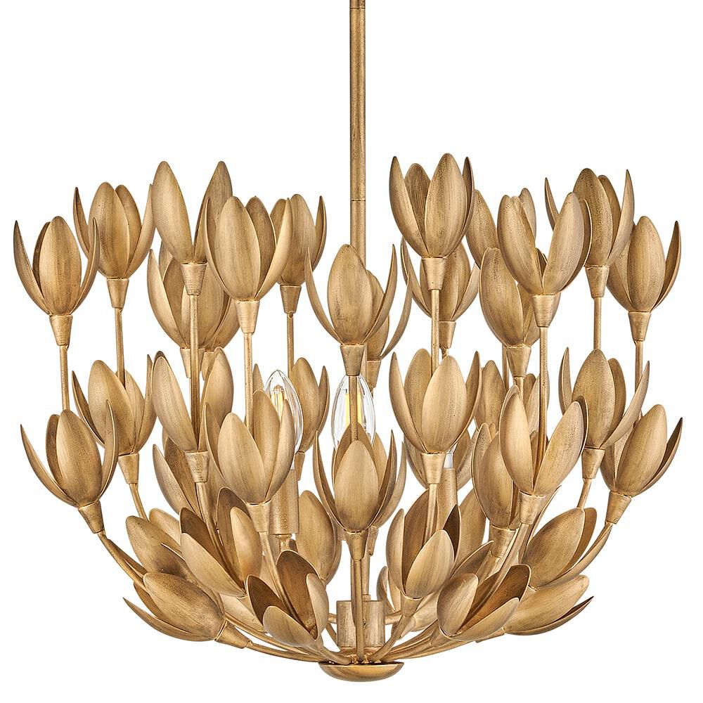 Flora 20 Inch 3-Light LED Chandelier - Delicate Floral Design