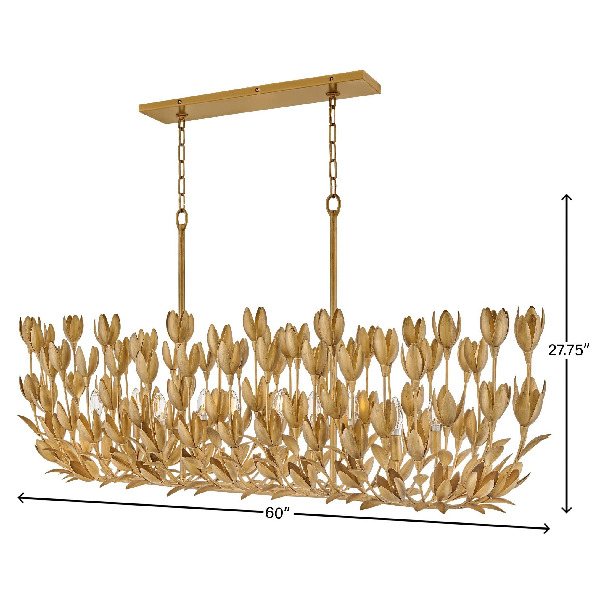 Flora 60-Inch 10-Light LED Linear Suspension Light by Hinkley