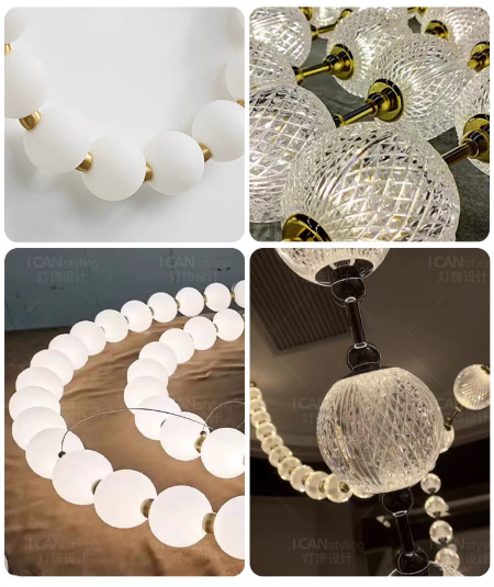 Modern Creative Pearl Necklace Chandelier for Living Room/Staircase/Foyer/Entryway