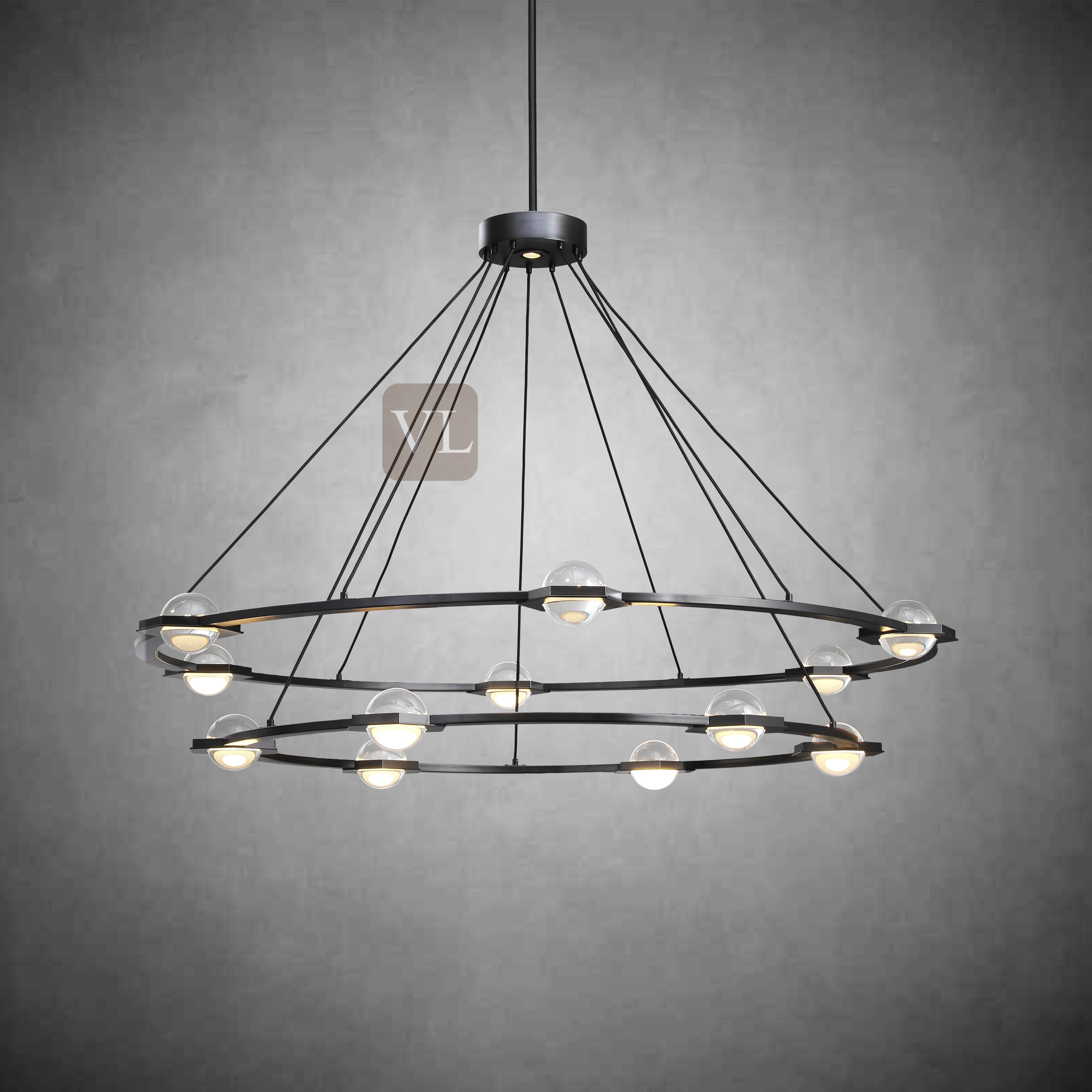 Eclarae 2-Tier Round Chandelier