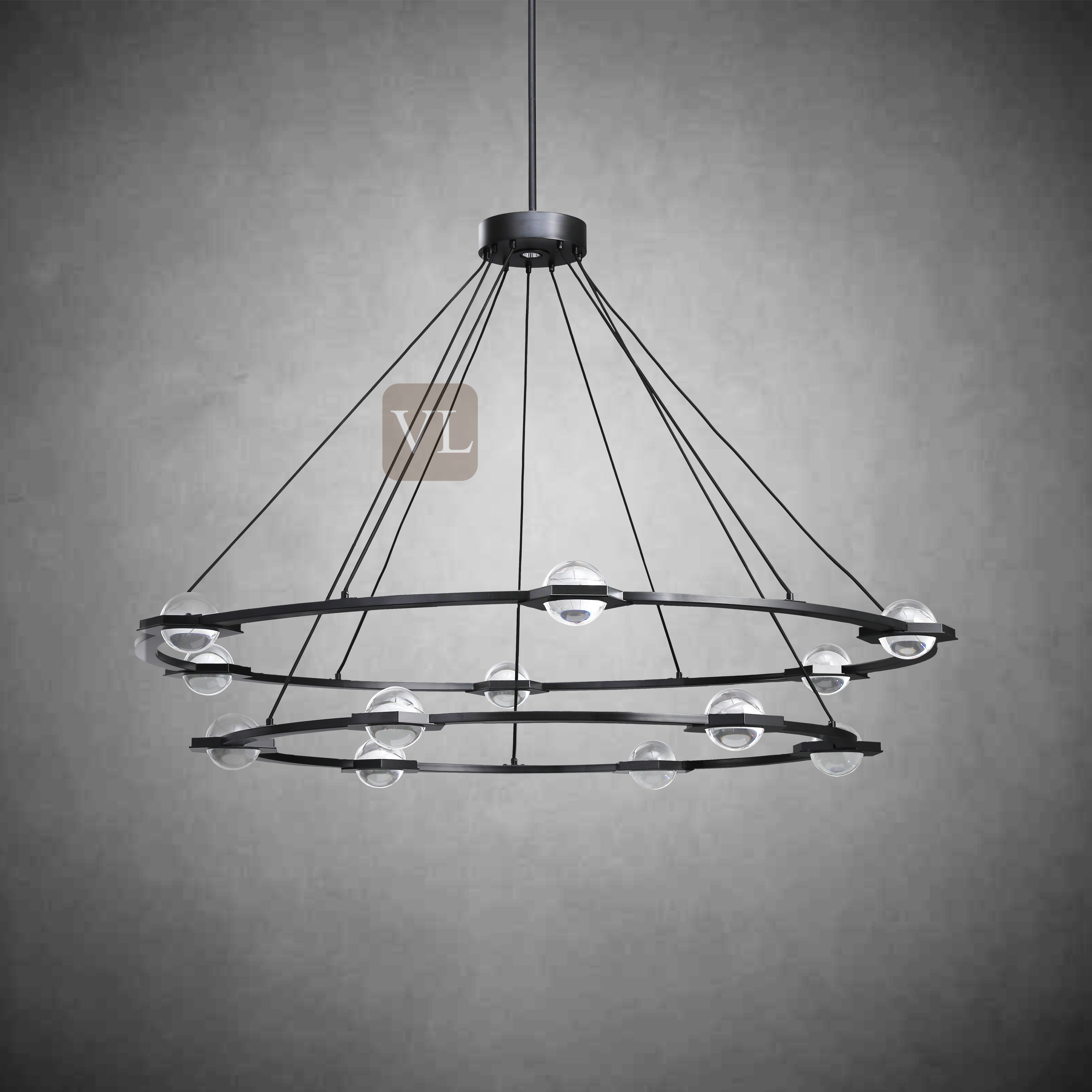 Eclarae 2-Tier Round Chandelier