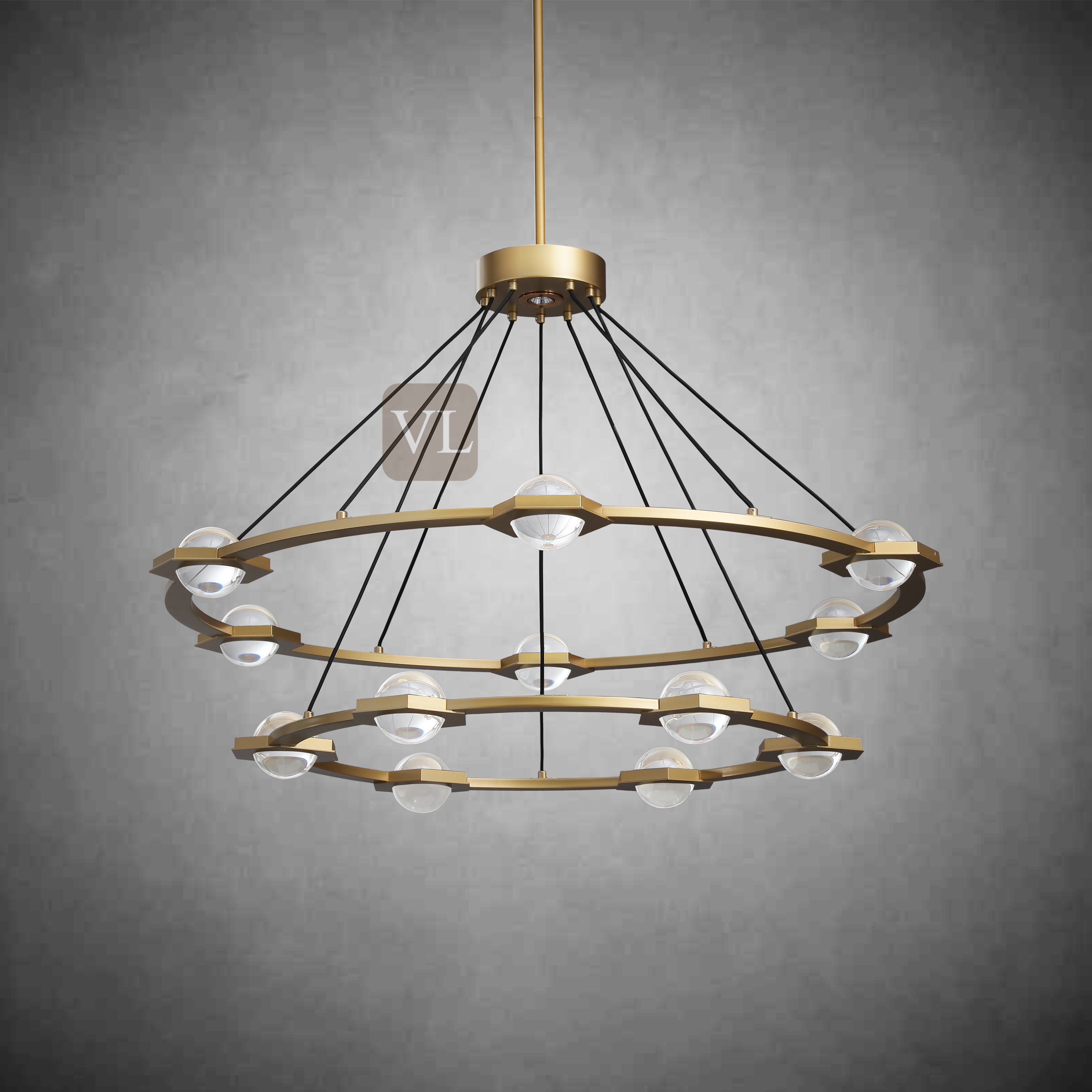 Eclarae 2-Tier Round Chandelier