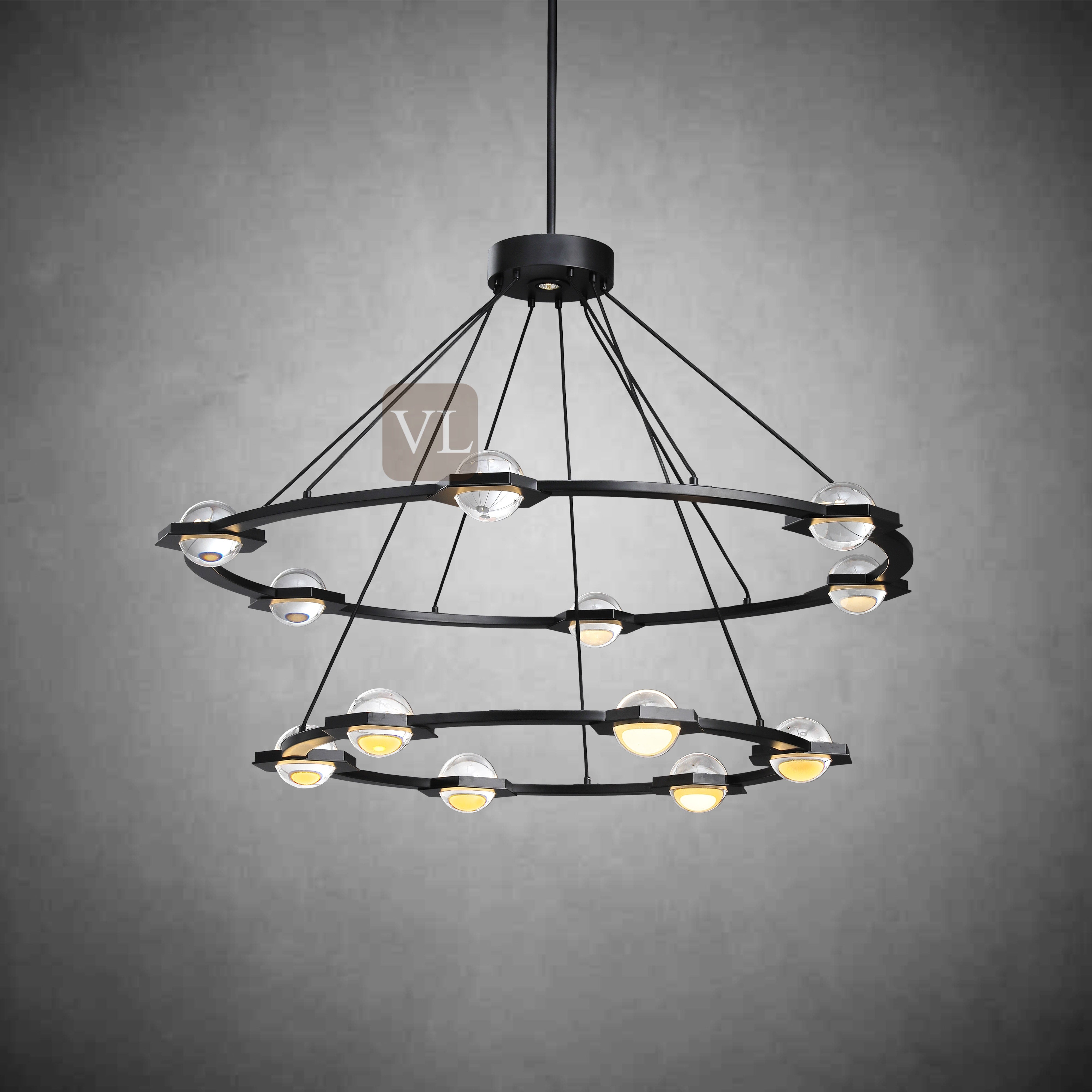 Eclarae 2-Tier Round Chandelier