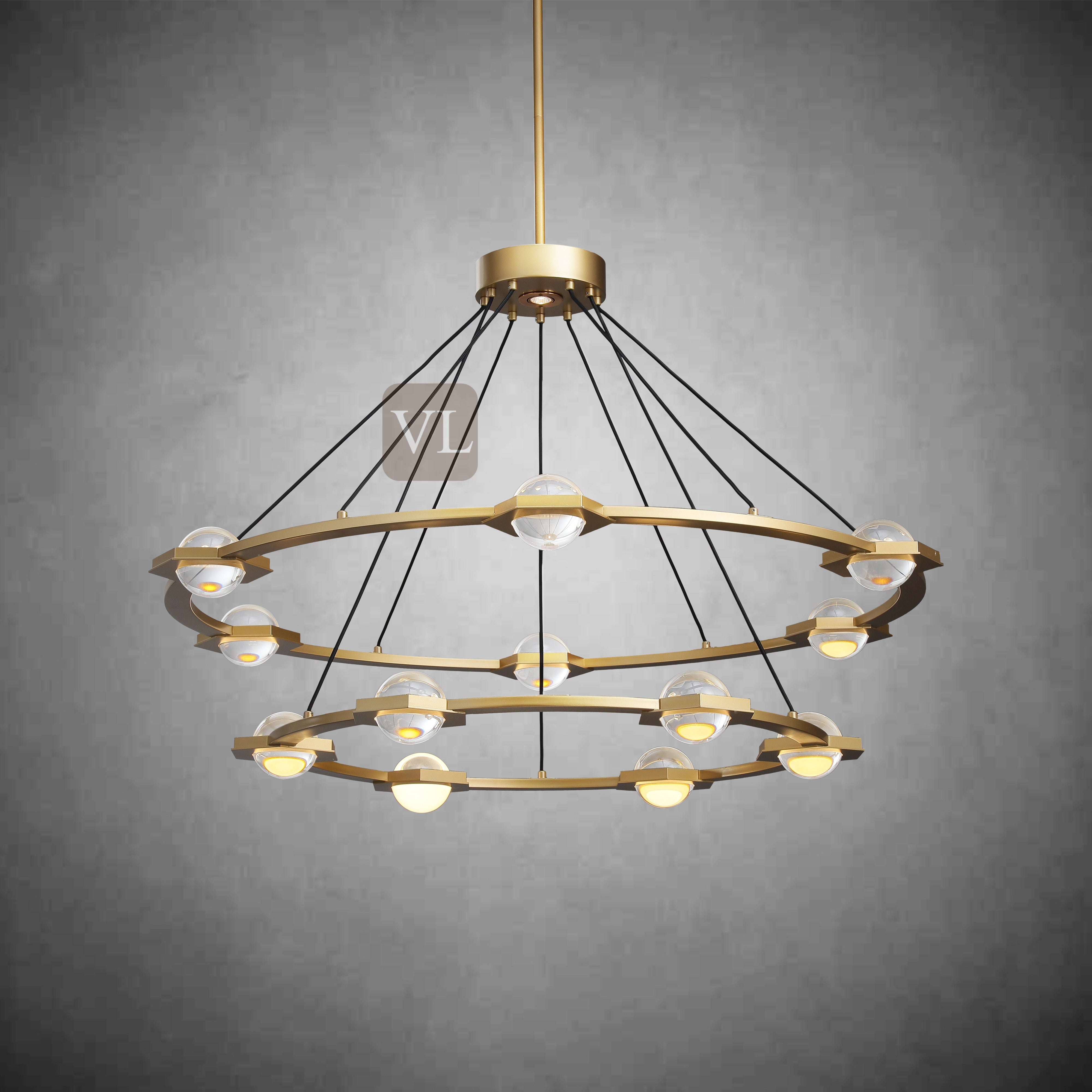 Eclarae 2-Tier Round Chandelier