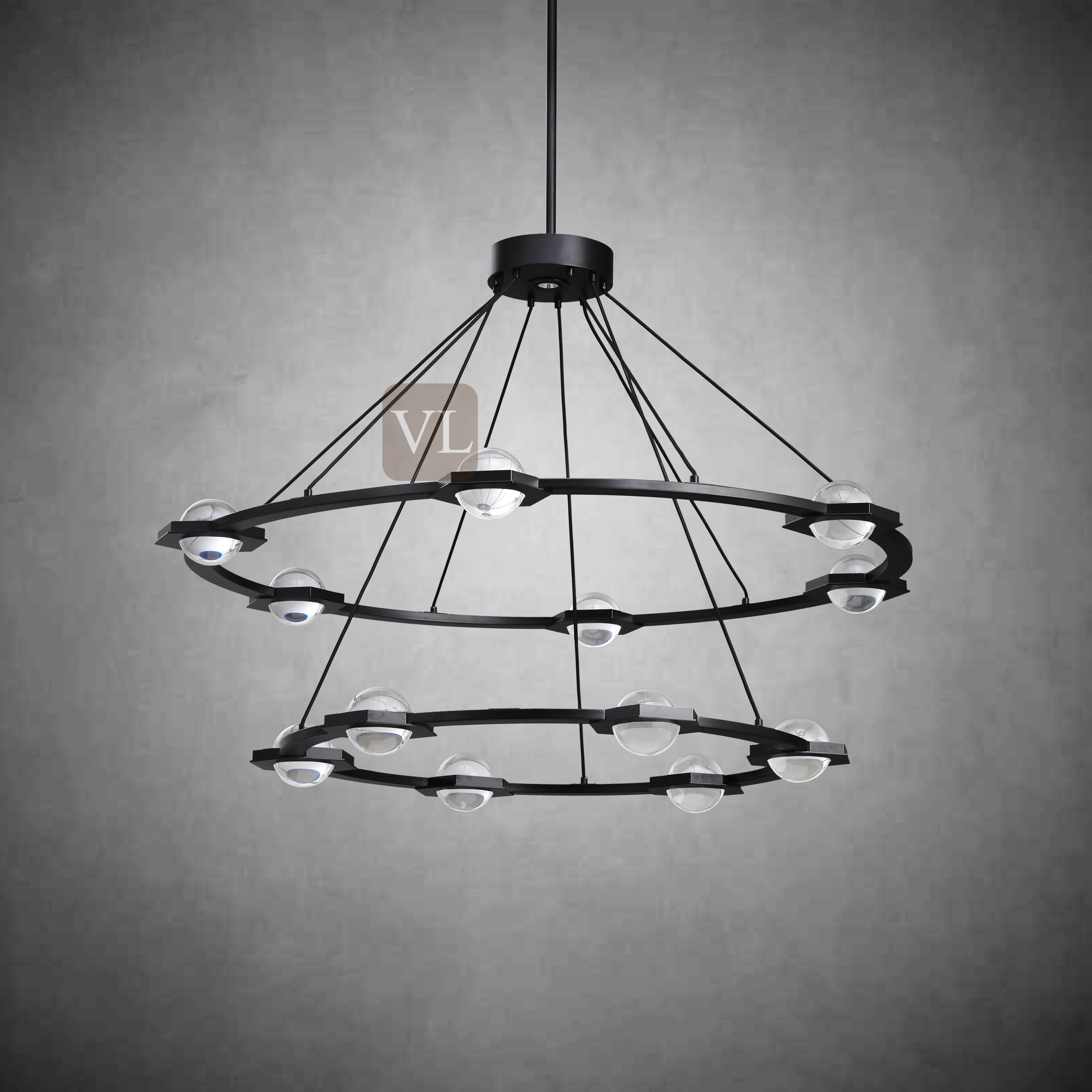 Eclarae 2-Tier Round Chandelier