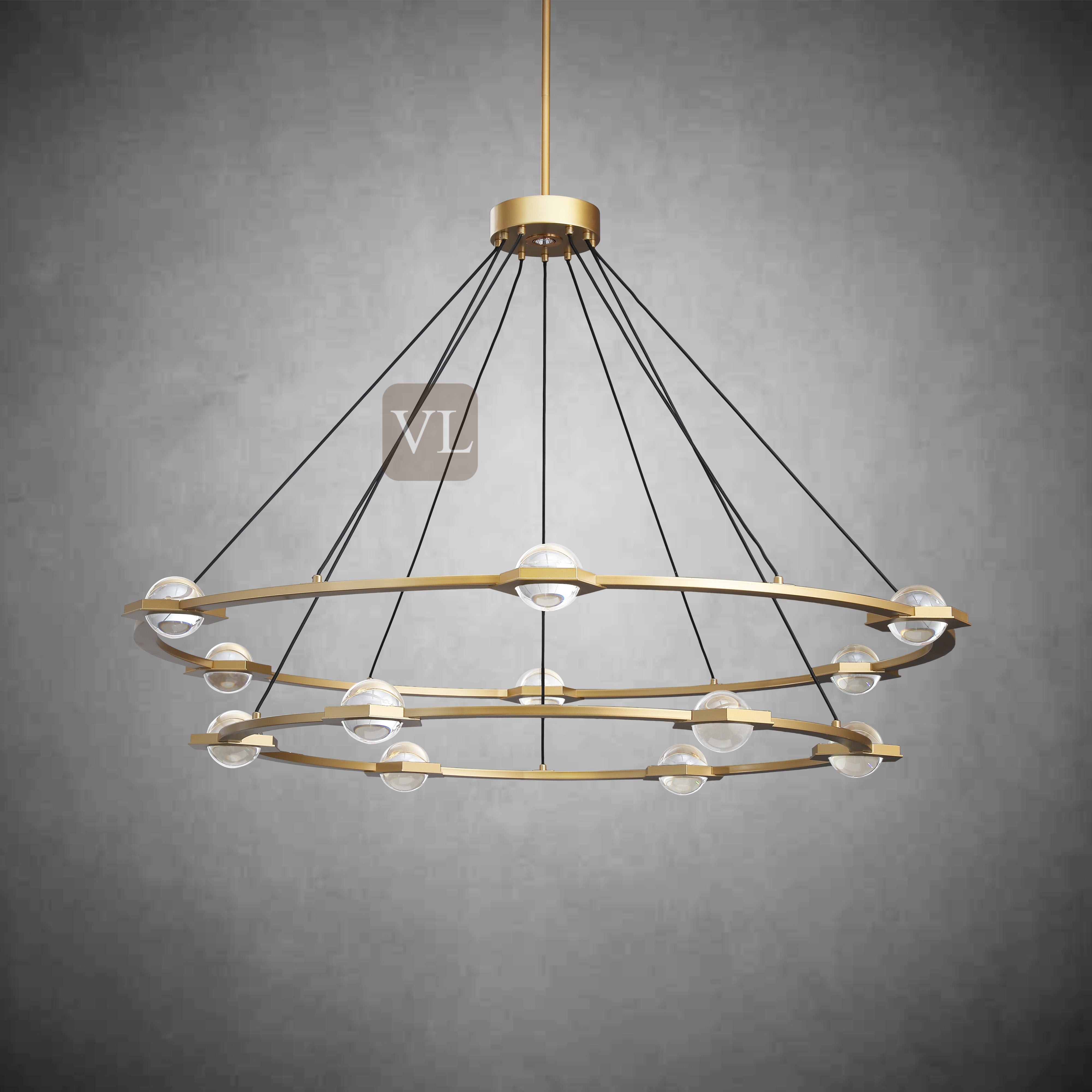 Eclarae 2-Tier Round Chandelier