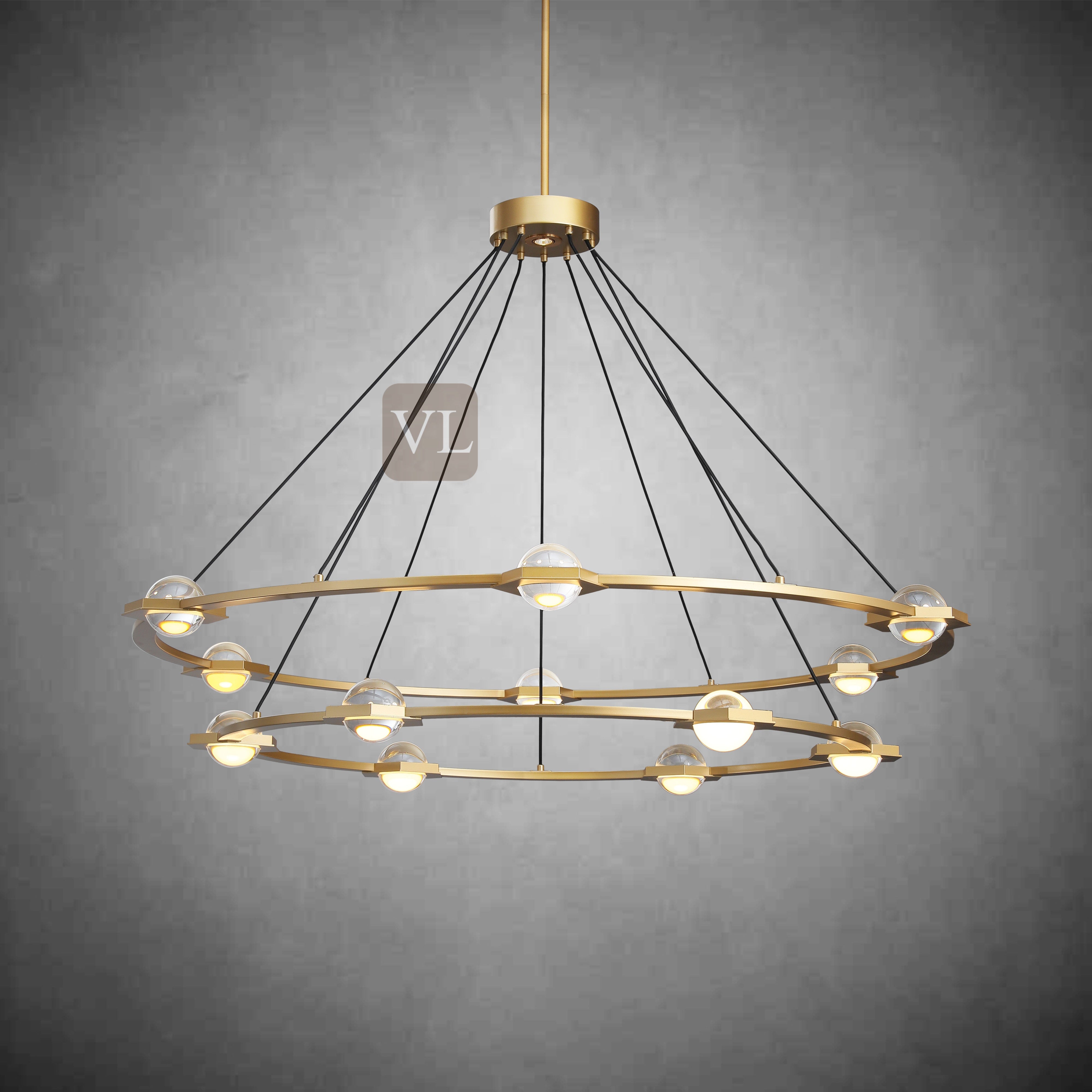 Eclarae 2-Tier Round Chandelier