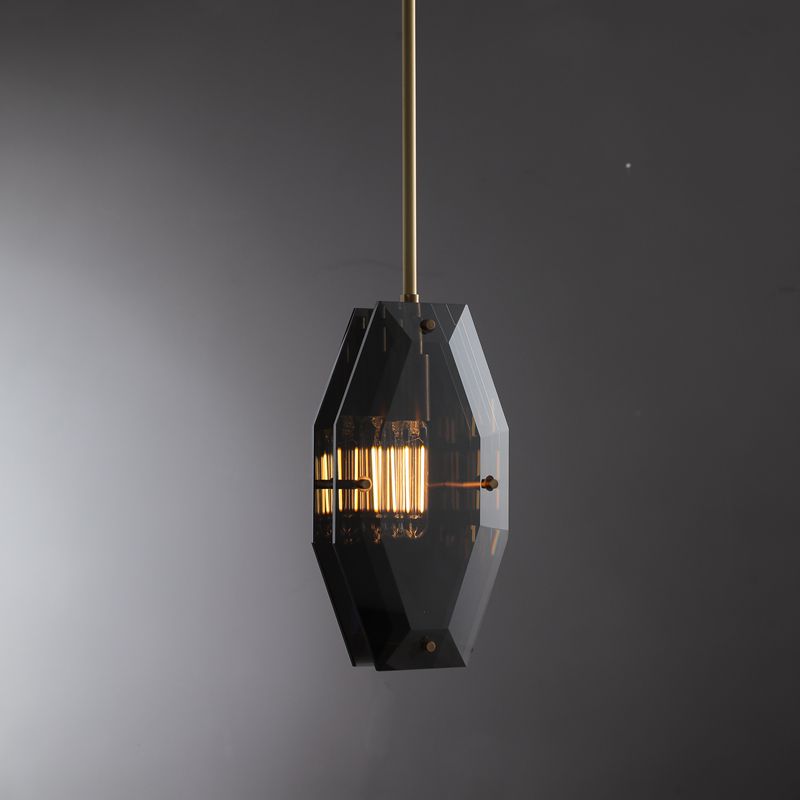 Simple Faceted Crystal Pendant Lighting