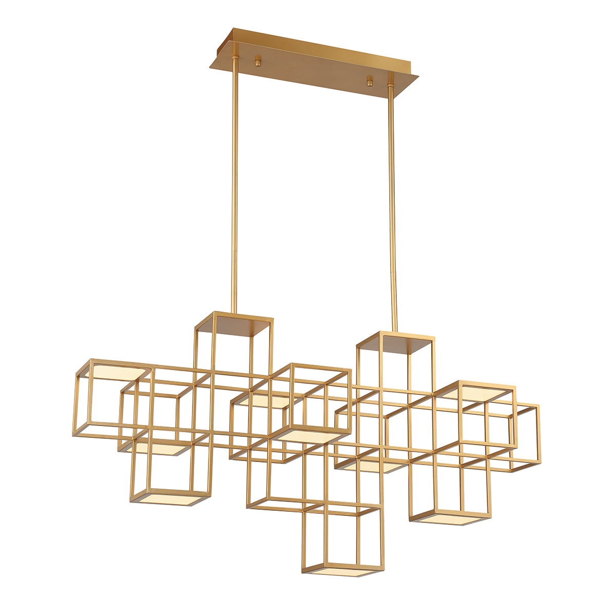 Ferro - 48W 1 LED Linear Chandelier in Contemporary Style - 15.5" W  21" H