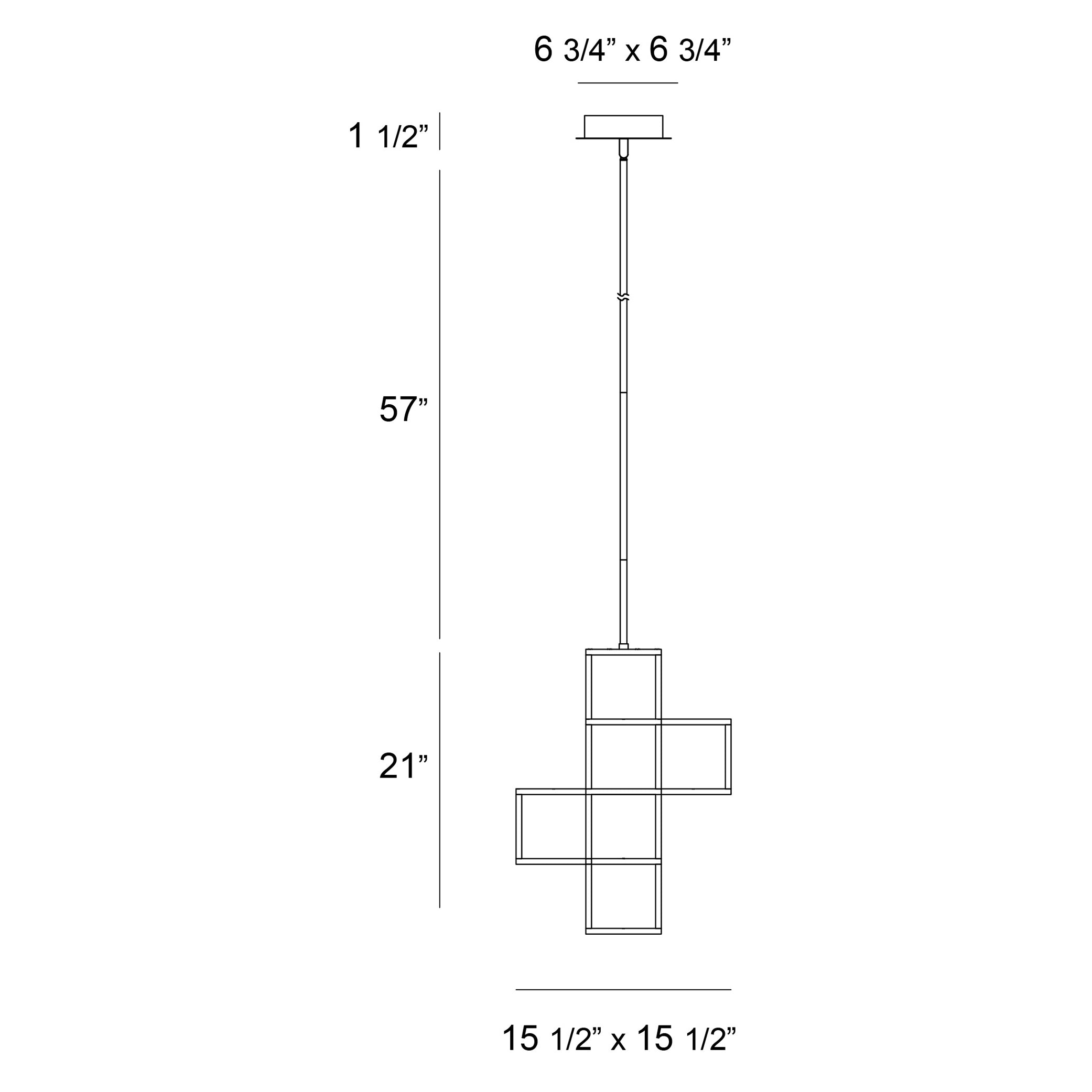 Ferro - 26W 1 LED Pendant in Transitional Style - 15.5"W 21"H