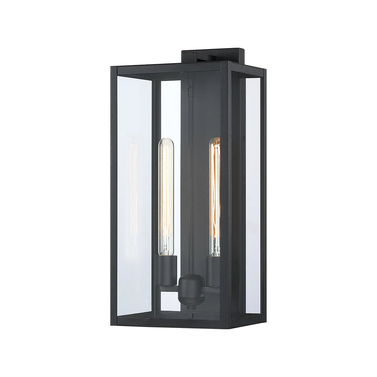 21" Gold Outdoor Wall Sconce with Glass Shade