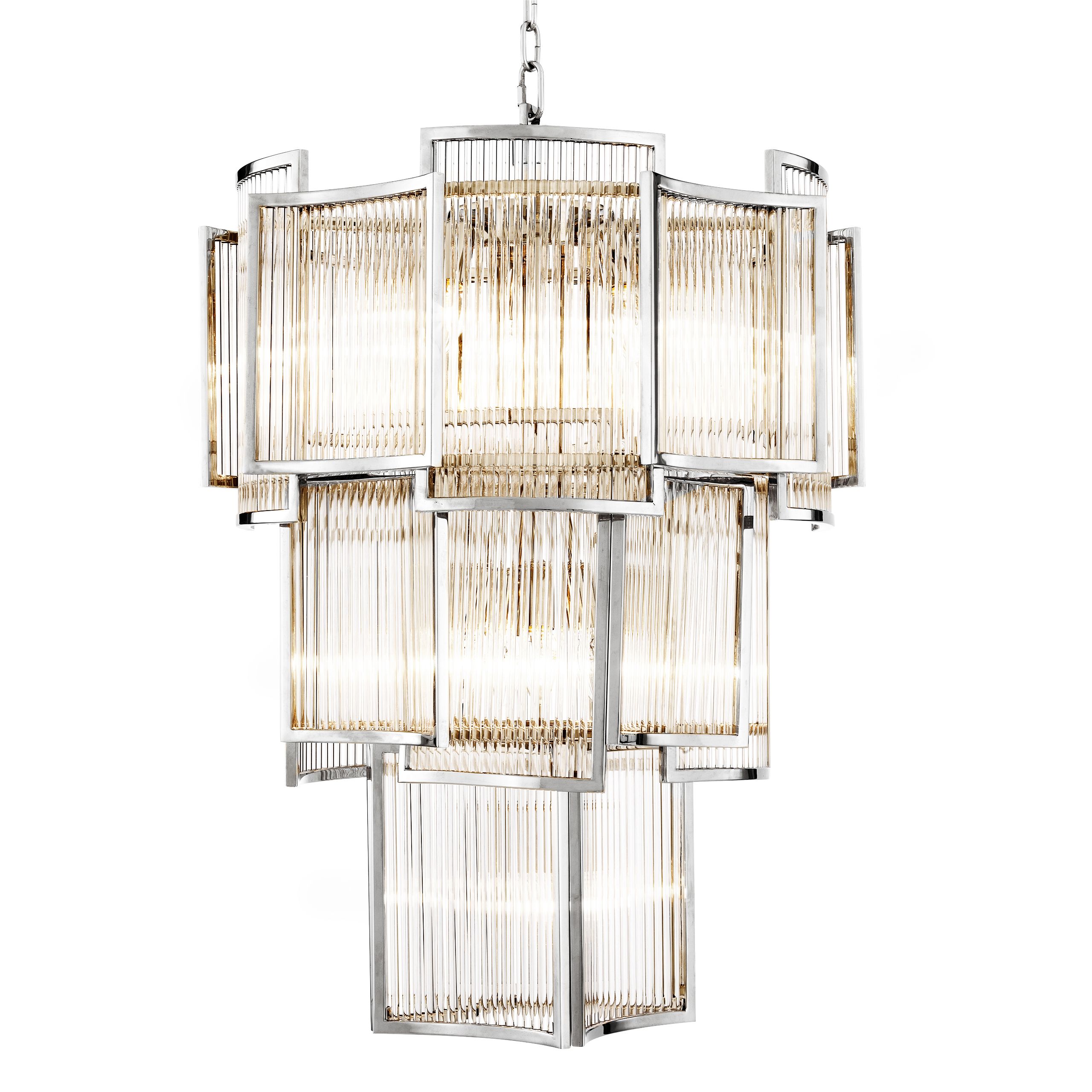 Jet Set Modern Chandelier - Gold/Nickel/Antique Brass