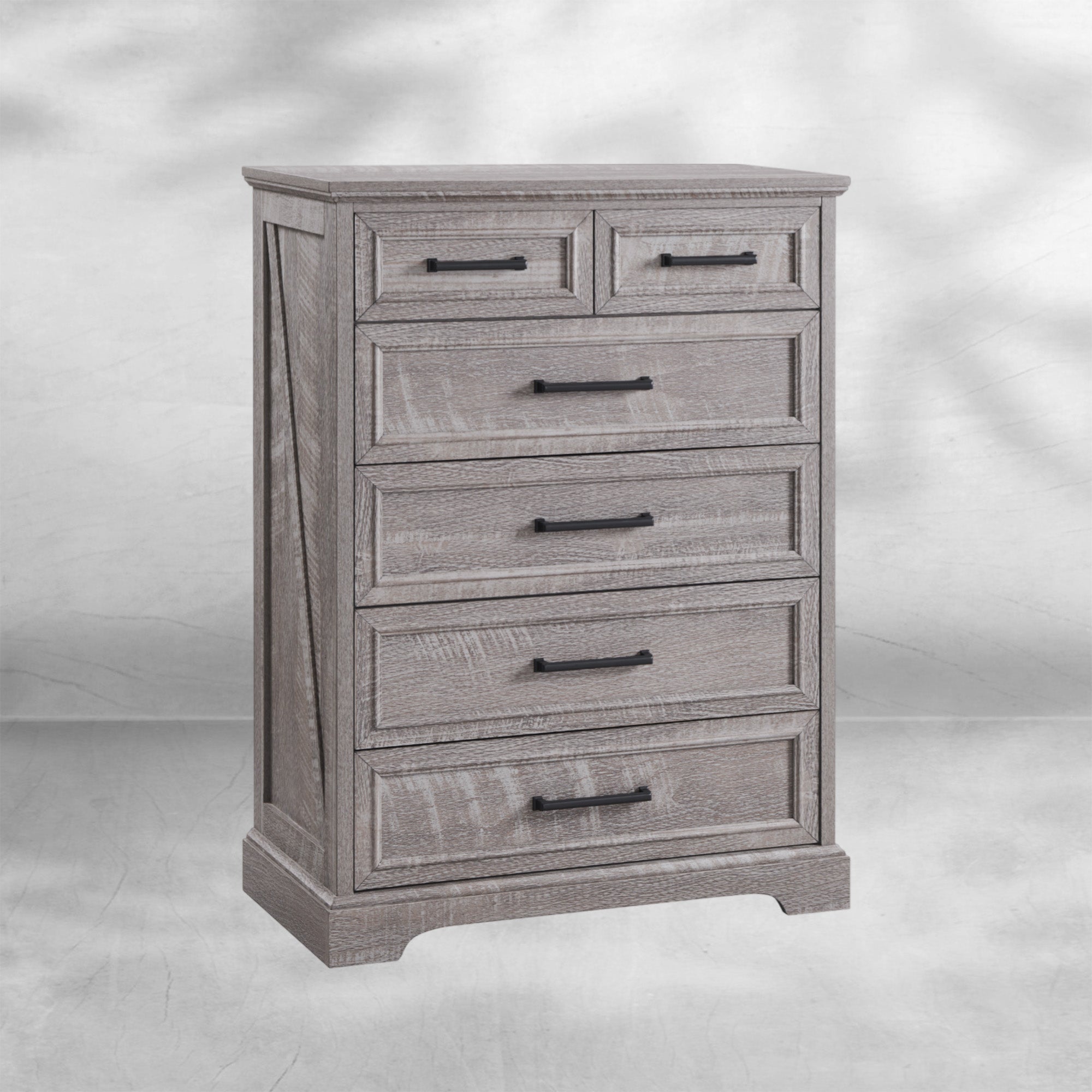 Farmhouse 6-Drawer Dresser, Wood Organizer for Bedroom, Living Room 32''
