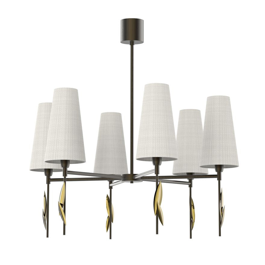 Leaf Fall 6 Light Modern Chandelier - Villa Lumi